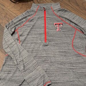 Under Armour Gray and Red Varsity Jacket Texas Tech